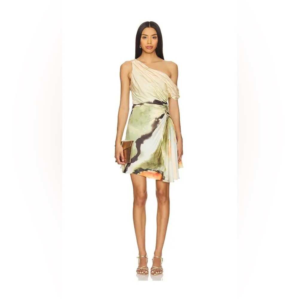 Amur‎ Elowen mini in butterfly wing One-Shoulder Dress - Picture 2 of 9